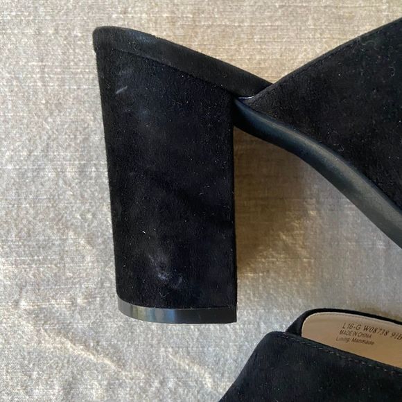 Cole Haan | Gabby Sandals Women's Size 9.5 B Black Suede Open Toe Casual Pump - Picture 6 of 12